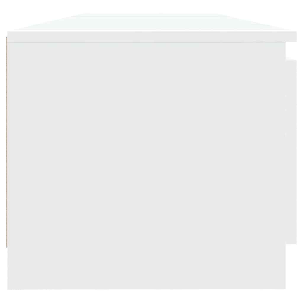 Móvel de TV com luzes LED 120x30x36 cm branco