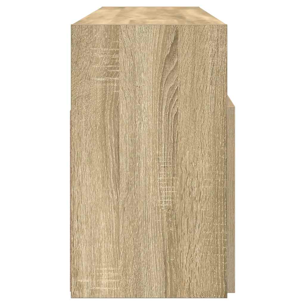 Móvel de TV com luzes LED 120x30x36 cm branco