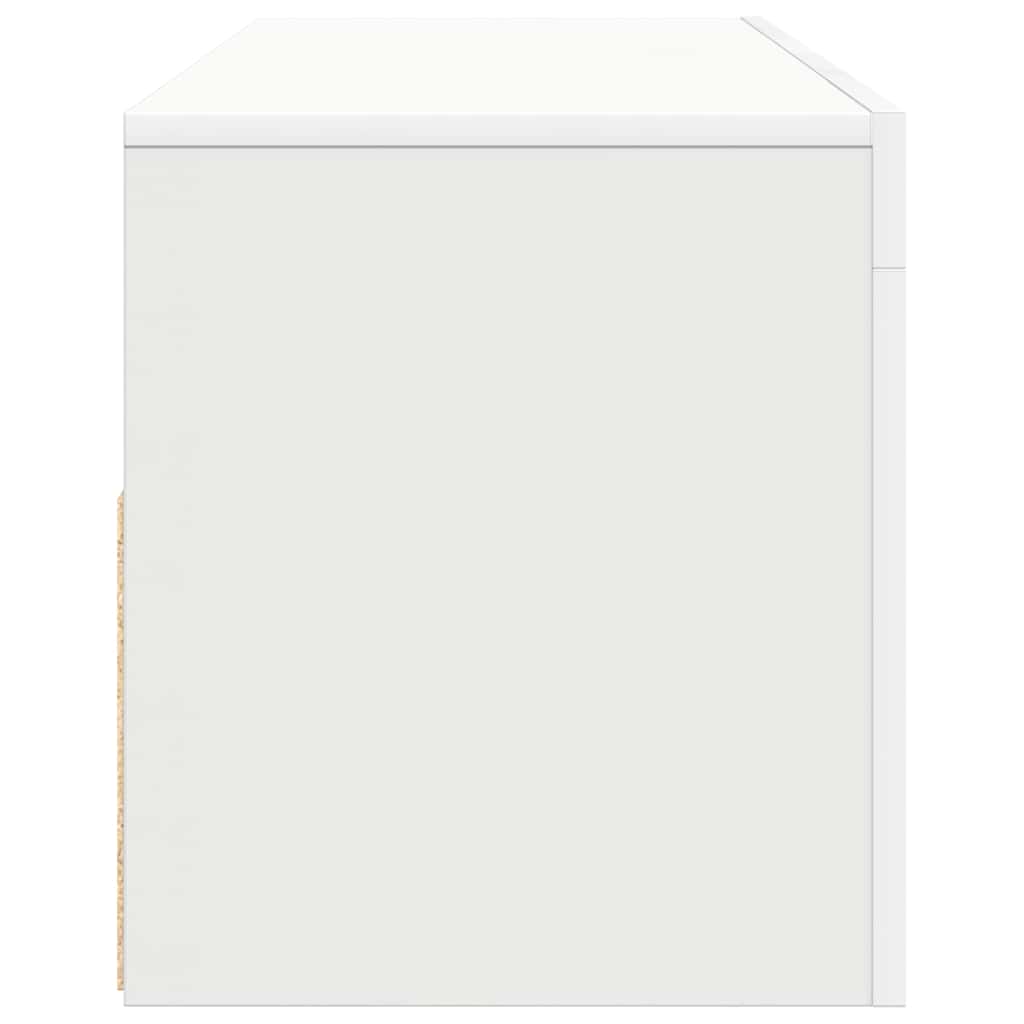 Móvel de TV com luzes LED 90x39x30 cm branco brilhante