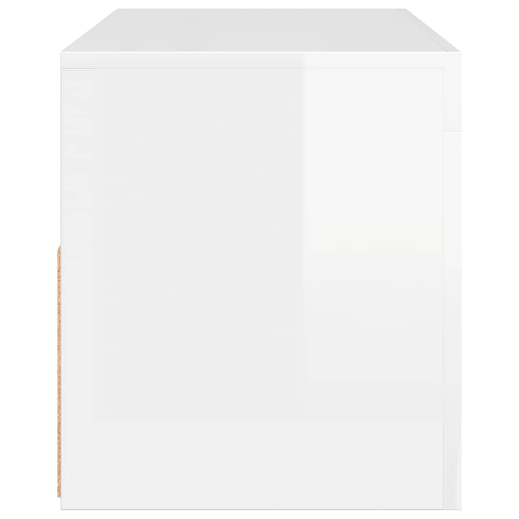 Móvel de TV com luzes LED 90x39x30 cm branco brilhante