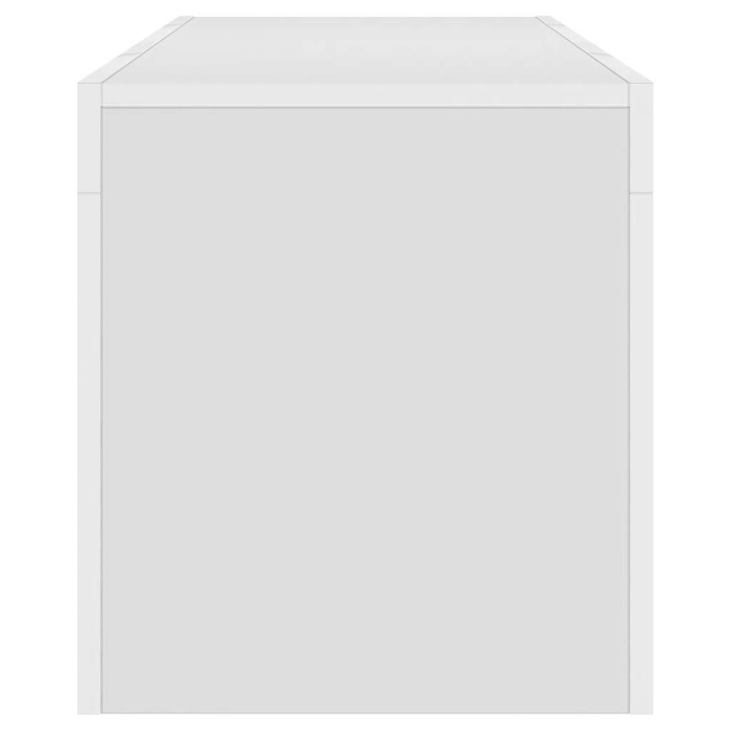 Móvel de TV com luzes LED 90x39x30 cm branco brilhante