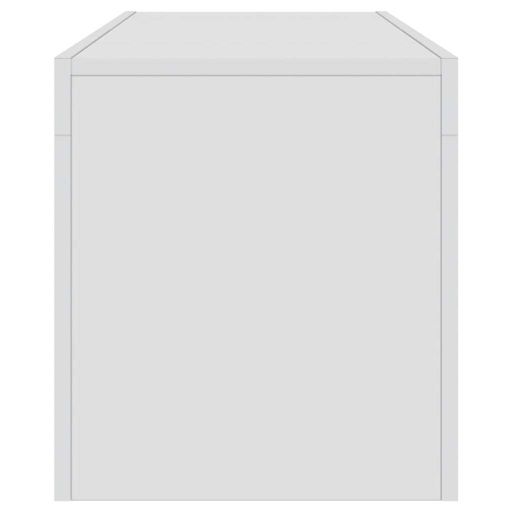 Móvel de TV com luzes LED 90x39x30 cm branco brilhante