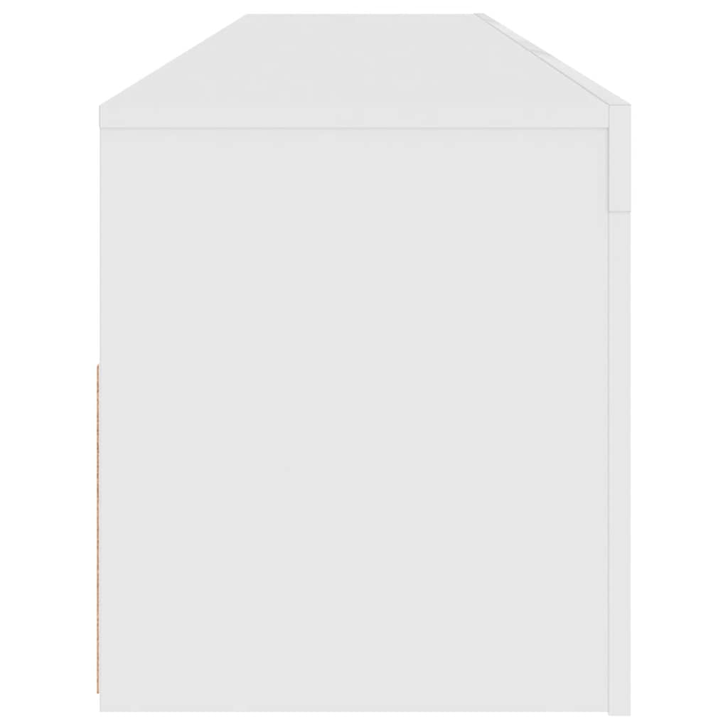 Móvel de TV com luzes LED 120x30x36 cm branco