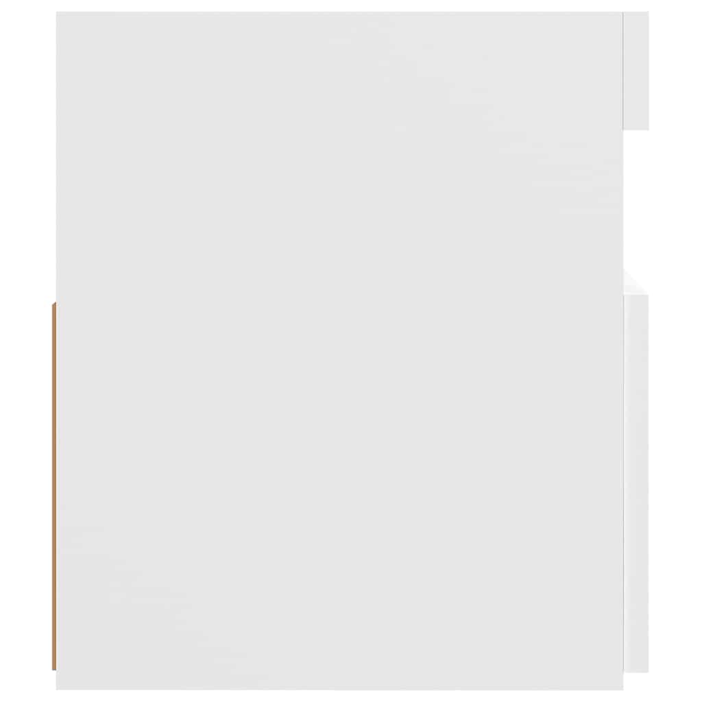 Móvel de TV com luzes LED 90x39x30 cm branco brilhante