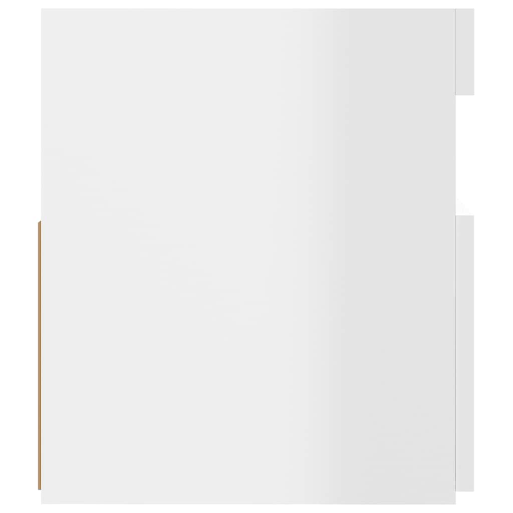 Móvel de TV com luzes LED 90x39x30 cm branco brilhante