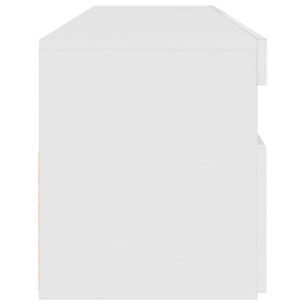 Móvel de TV com luzes LED 90x39x30 cm branco brilhante