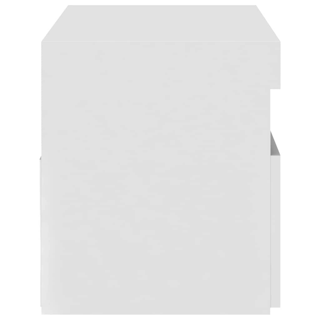 Móvel de TV com luzes LED 75x35x40 cm branco