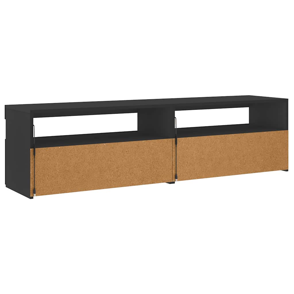 Móvel de TV com luzes LED 2 pcs 75x35x40 cm branco