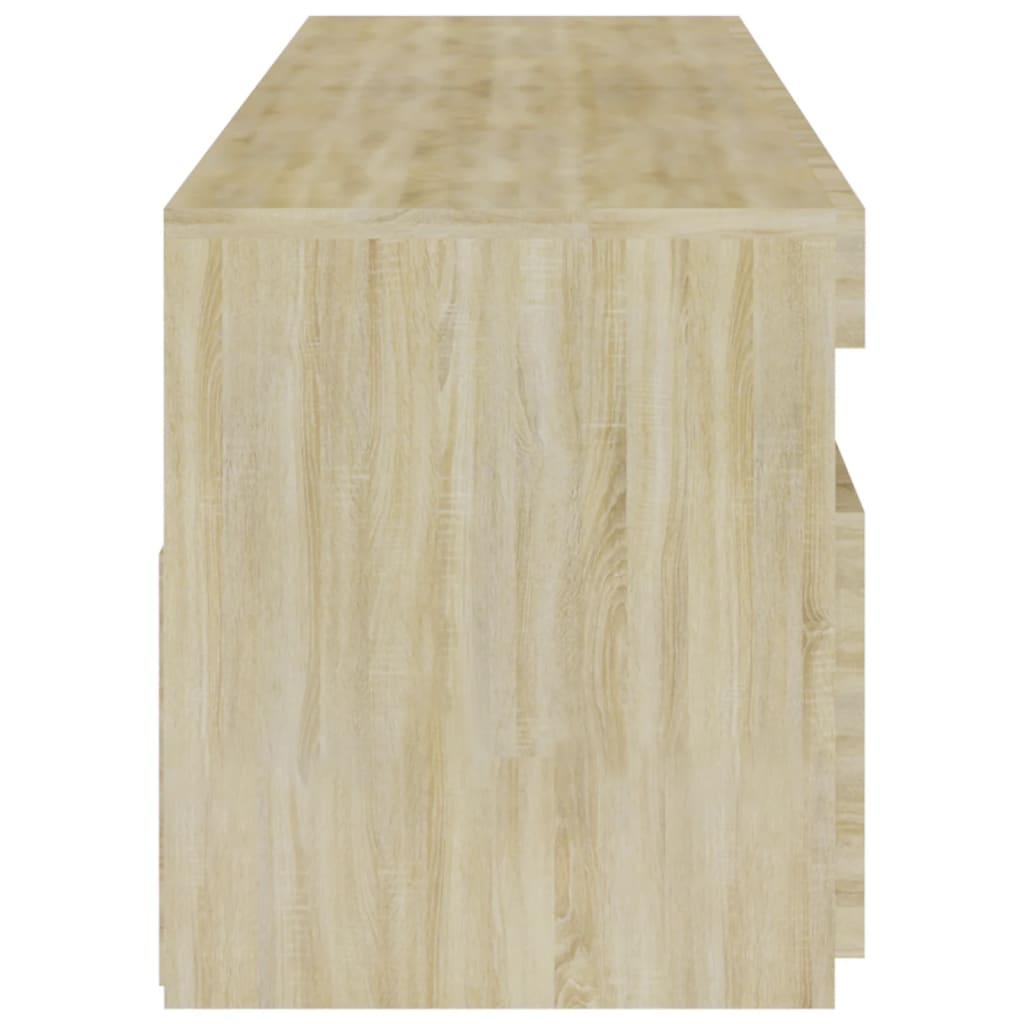 Móvel de TV com luzes LED 2 pcs 75x35x40 cm branco