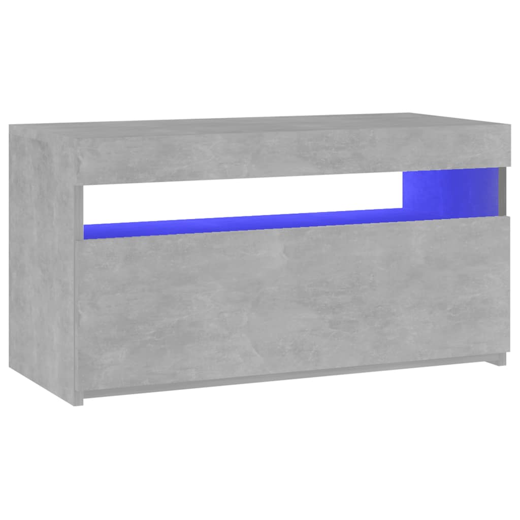 Móvel de TV com luzes LED 75x35x40 cm branco
