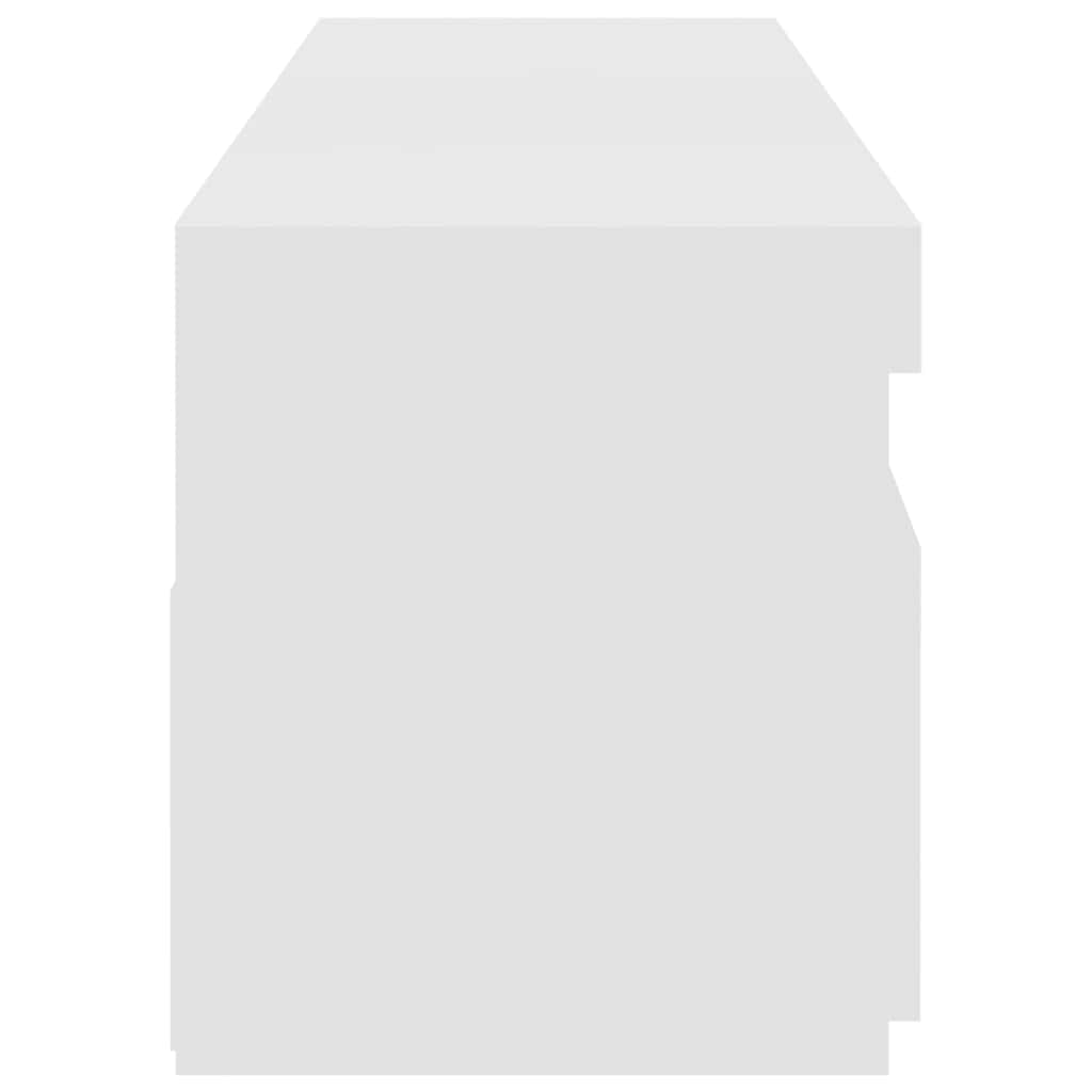 Móvel de TV com luzes LED 2 pcs 75x35x40 cm branco