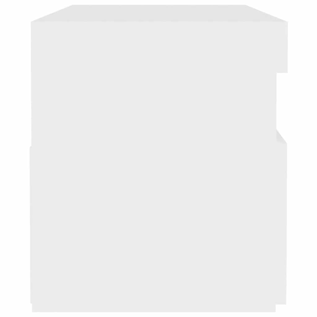 Móvel de TV com luzes LED 90x39x30 cm branco brilhante