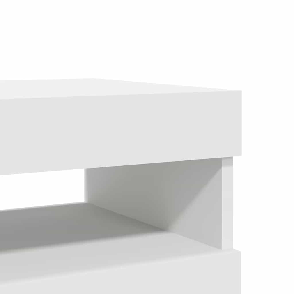 Móveis de TV com luzes LED 2 pcs 60x35x40 cm branco