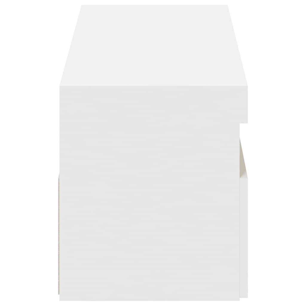 Móveis de TV com luzes LED 2 pcs 60x35x40 cm branco