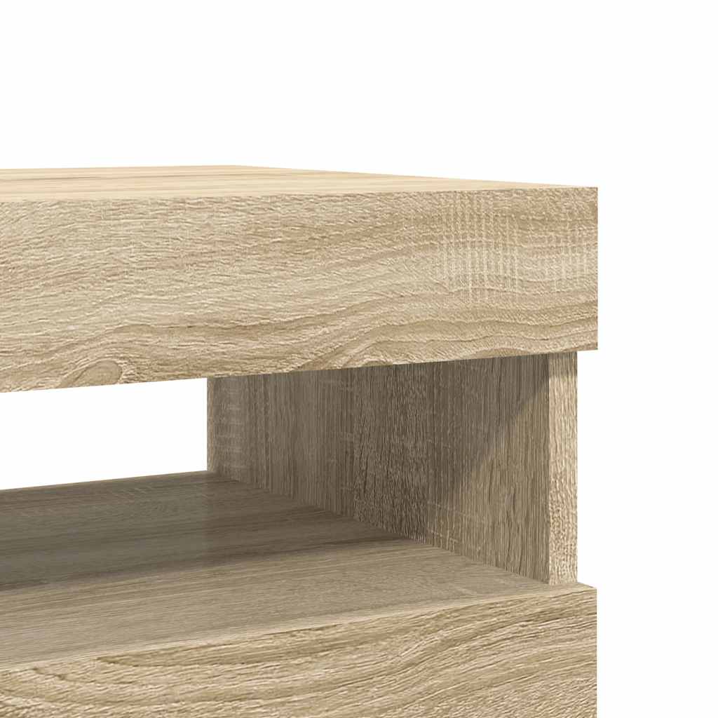 Móveis de TV com luzes LED 2 pcs 60x35x40 cm branco