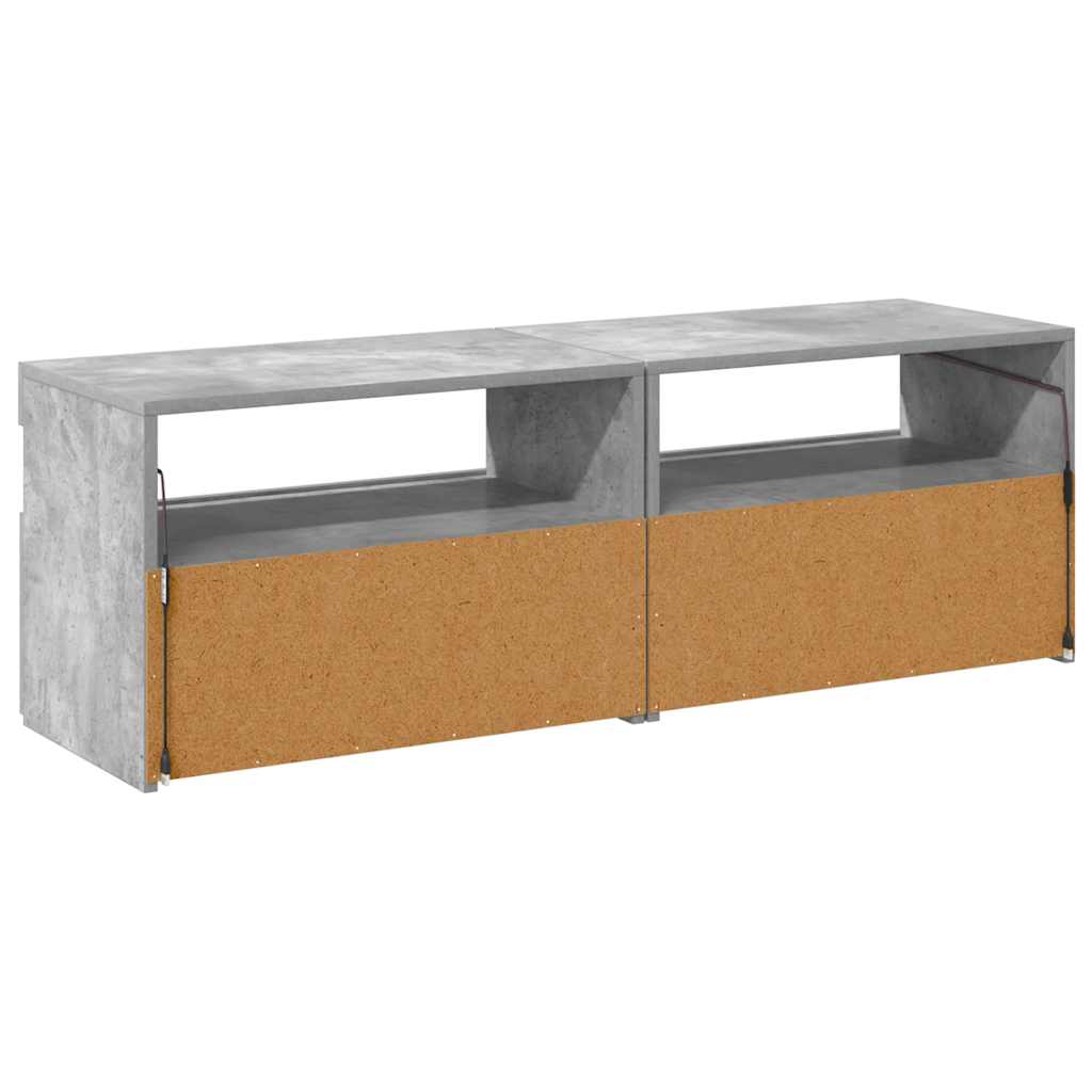 Móveis de TV com luzes LED 2 pcs 60x35x40 cm branco