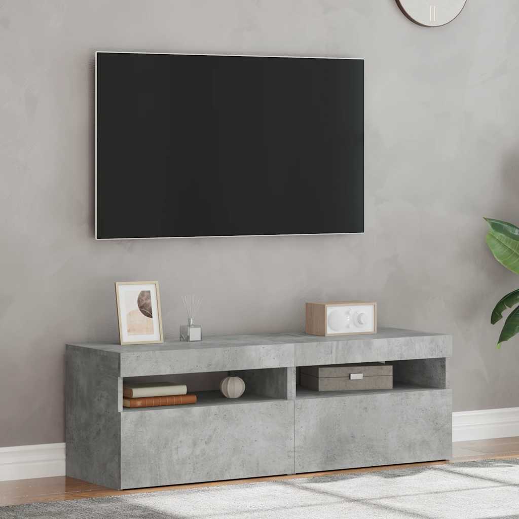 Móveis de TV com luzes LED 2 pcs 60x35x40 cm branco