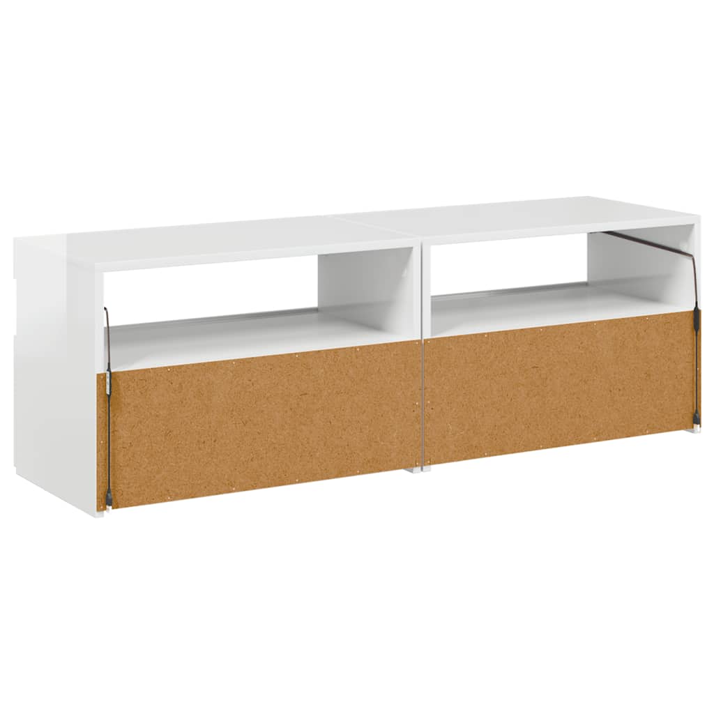 Móveis de TV com luzes LED 2 pcs 60x35x40 cm branco