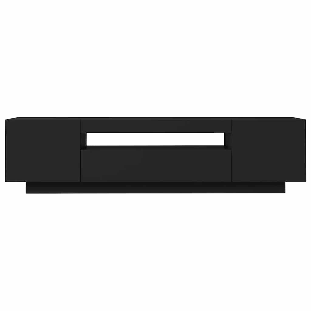 Móvel de TV com luzes LED 160x35x40 cm branco