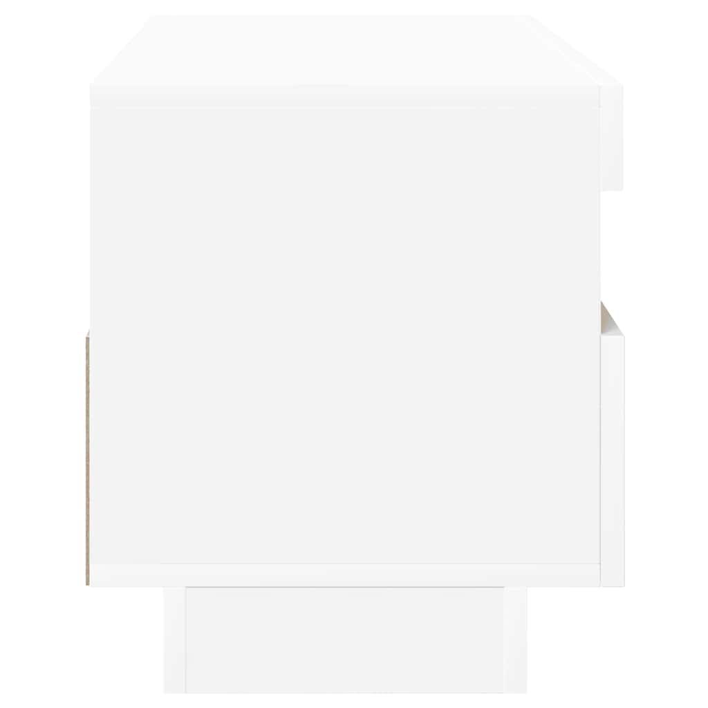 Móvel de TV com luzes LED 120x30x36 cm branco