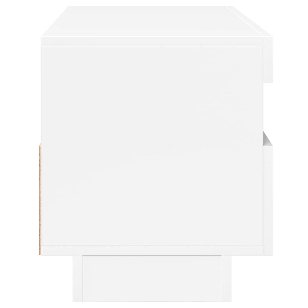 Móvel de TV com luzes LED 120x30x36 cm branco