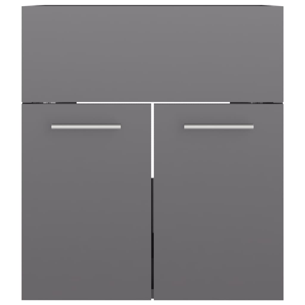 Armário lavatório derivados de madeira branco e carvalho sonoma