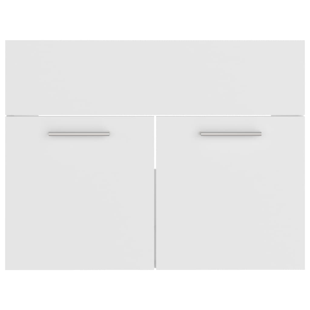 Armário lavatório derivados de madeira branco e carvalho sonoma