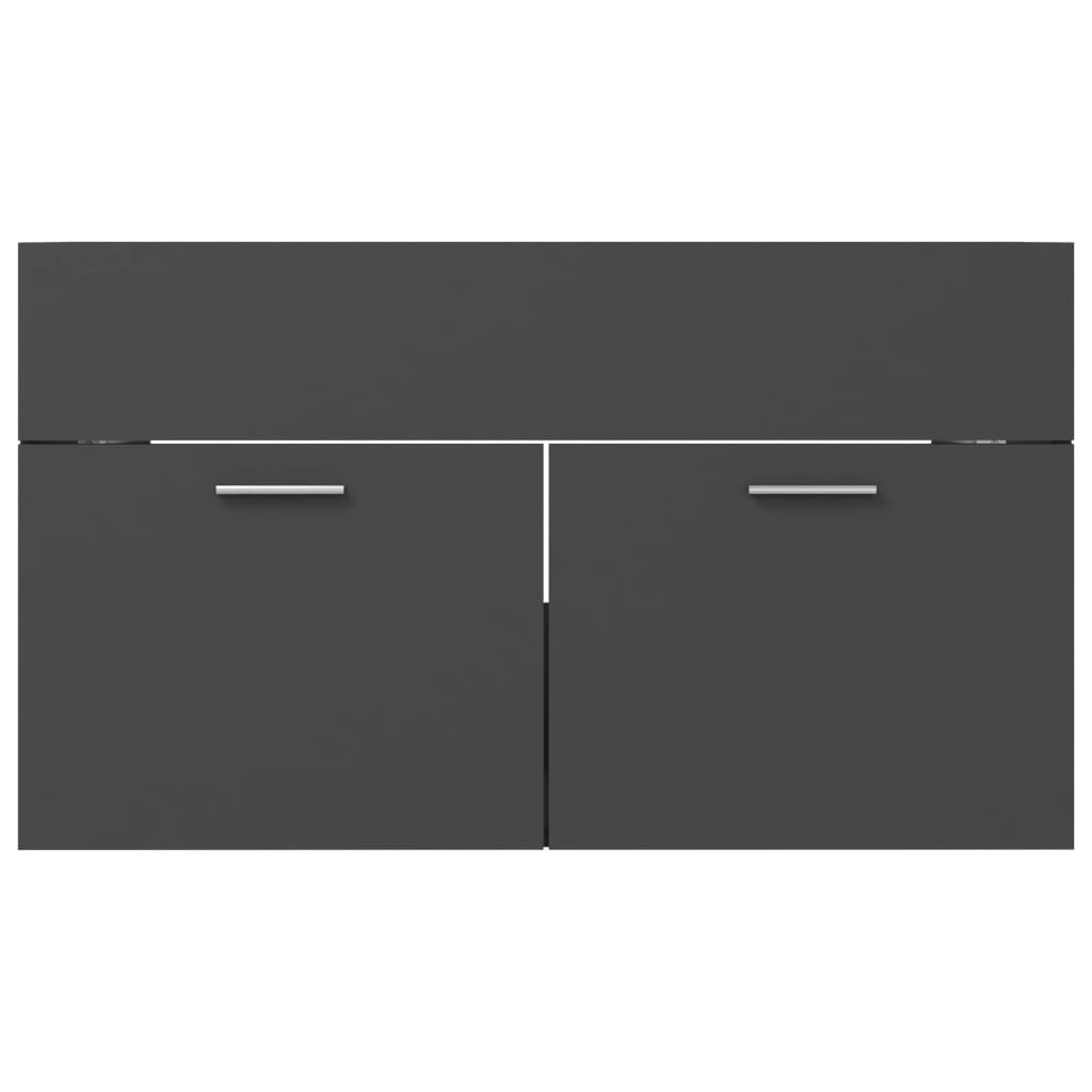 Armário lavatório derivados de madeira branco e carvalho sonoma