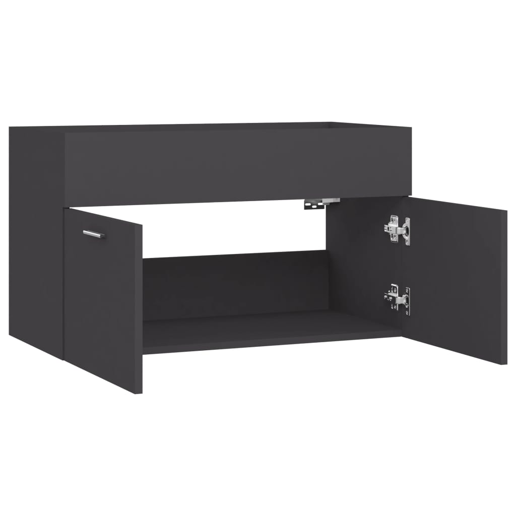 Armário lavatório derivados de madeira branco e carvalho sonoma