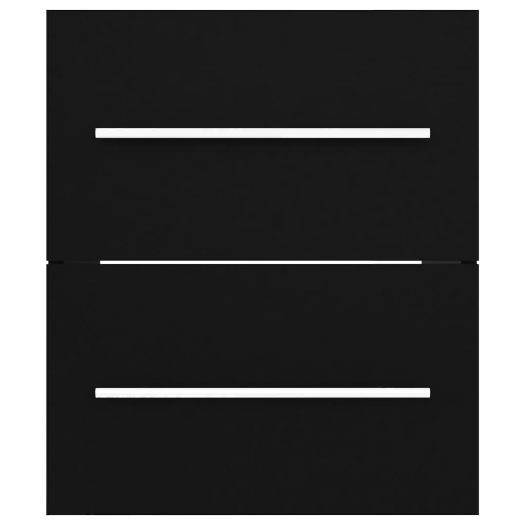 Armário lavatório 80x38,5x48 cm derivados de madeira preto