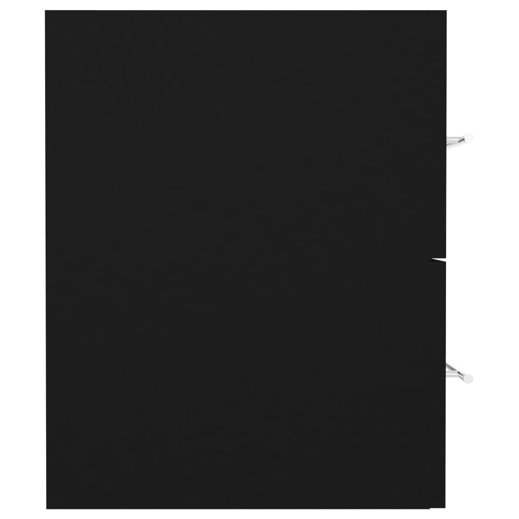 Armário lavatório 80x38,5x48 cm derivados de madeira preto