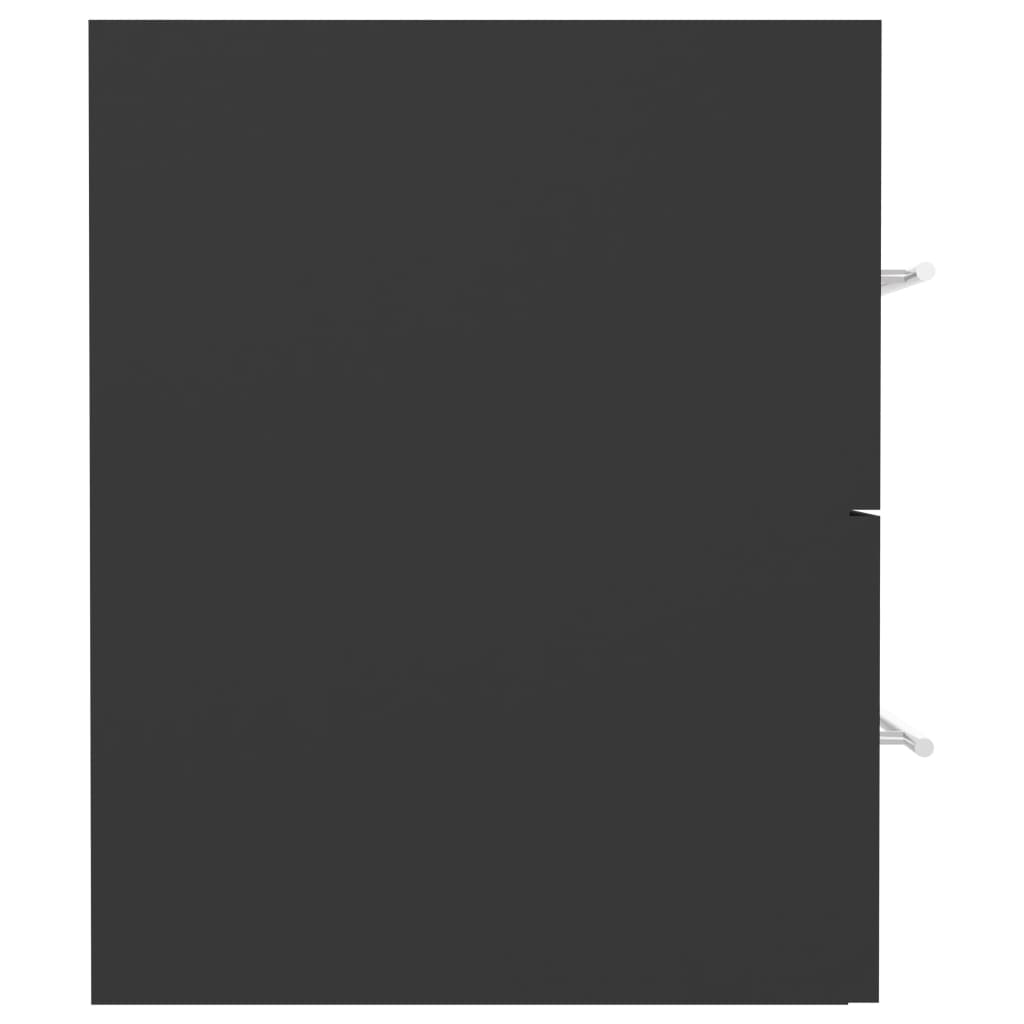 Armário lavatório 80x38,5x48 cm derivados de madeira preto