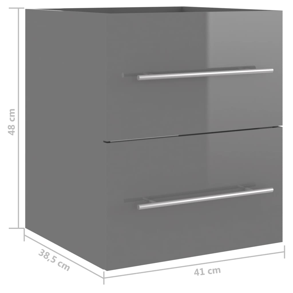 Armário lavatório 80x38,5x48 cm derivados de madeira preto