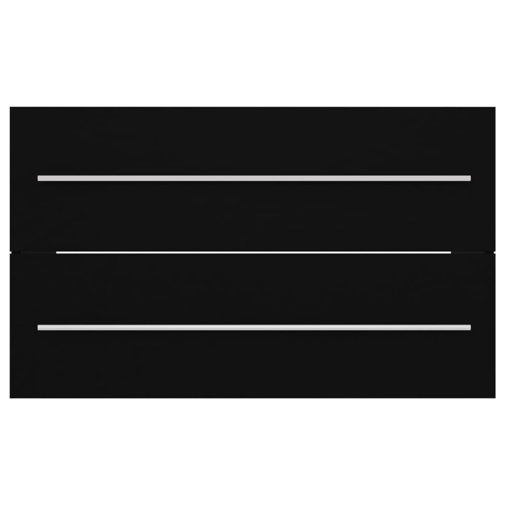 Armário lavatório 80x38,5x48 cm derivados de madeira preto