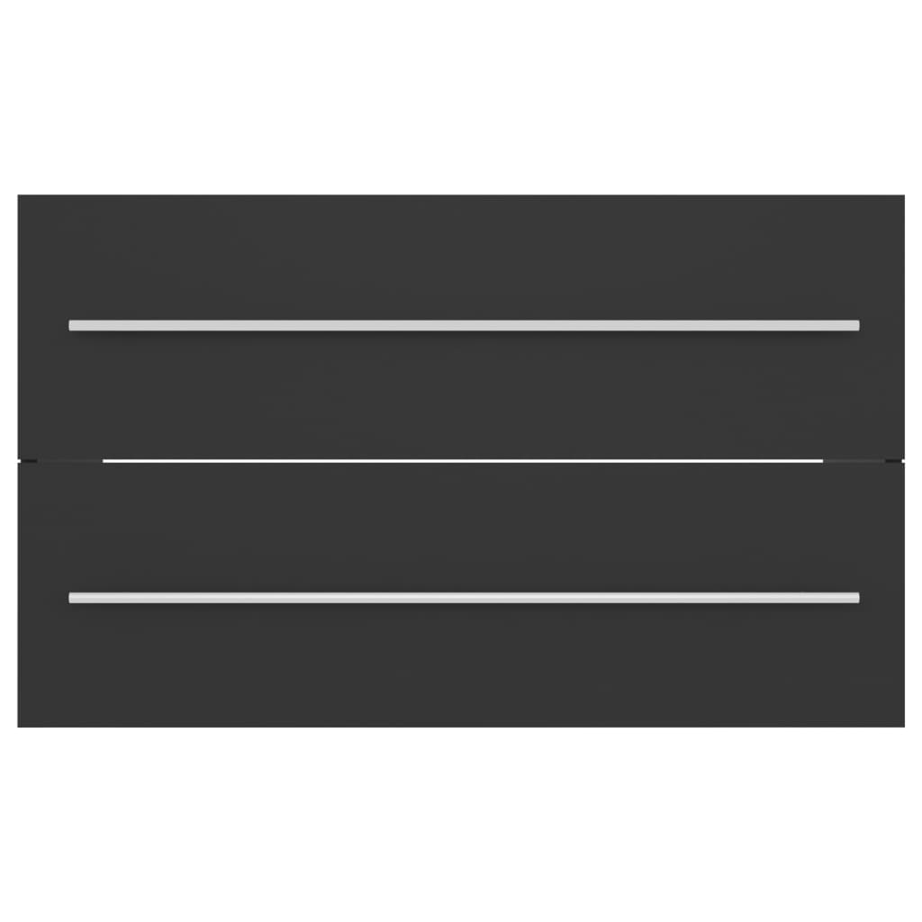 Armário lavatório 80x38,5x48 cm derivados de madeira preto