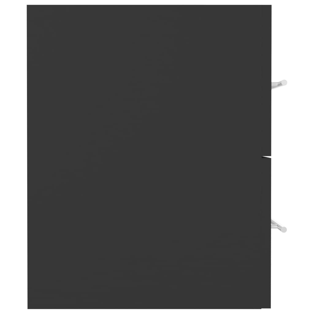 Armário lavatório 80x38,5x48 cm derivados de madeira preto