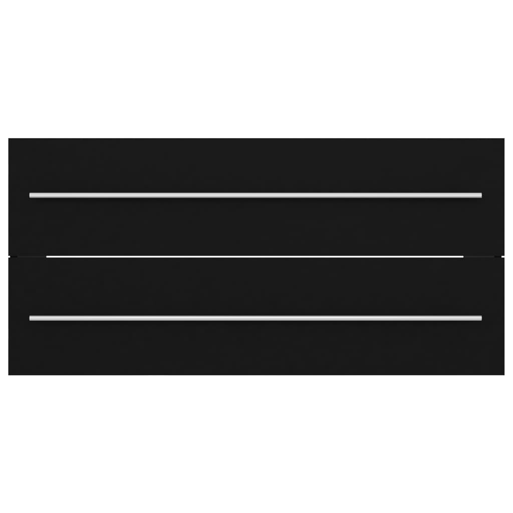 Armário lavatório 80x38,5x48 cm derivados de madeira preto