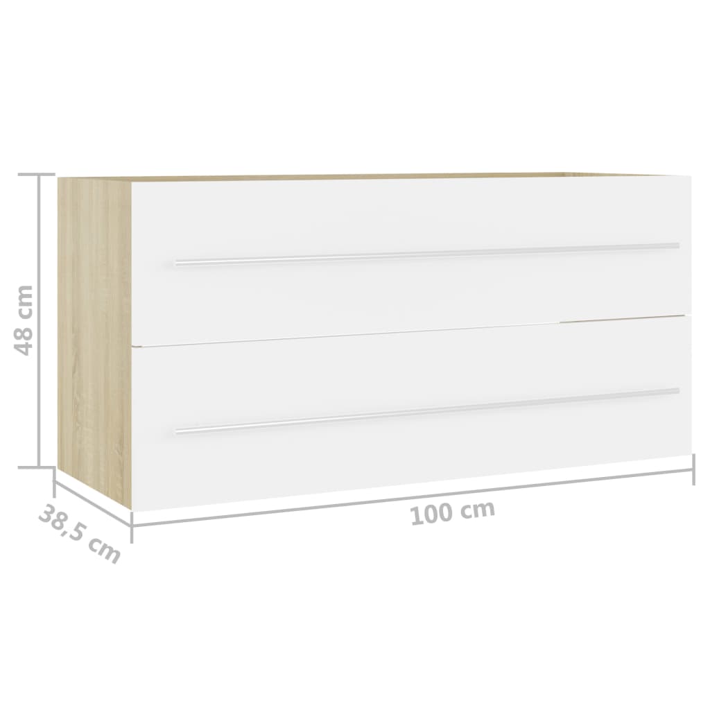 Armário lavatório 80x38,5x48 cm derivados de madeira preto