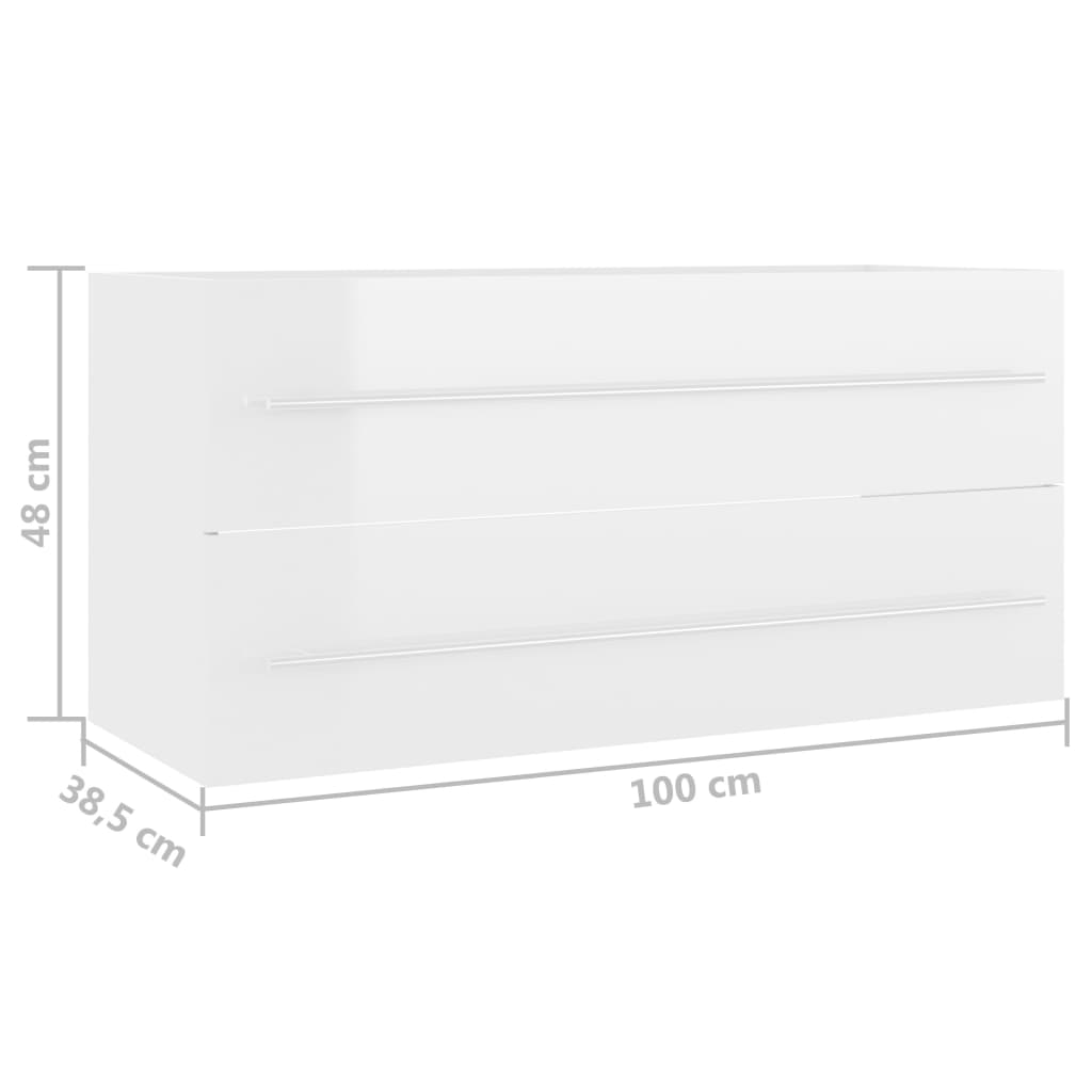 Armário lavatório 80x38,5x48 cm derivados de madeira preto