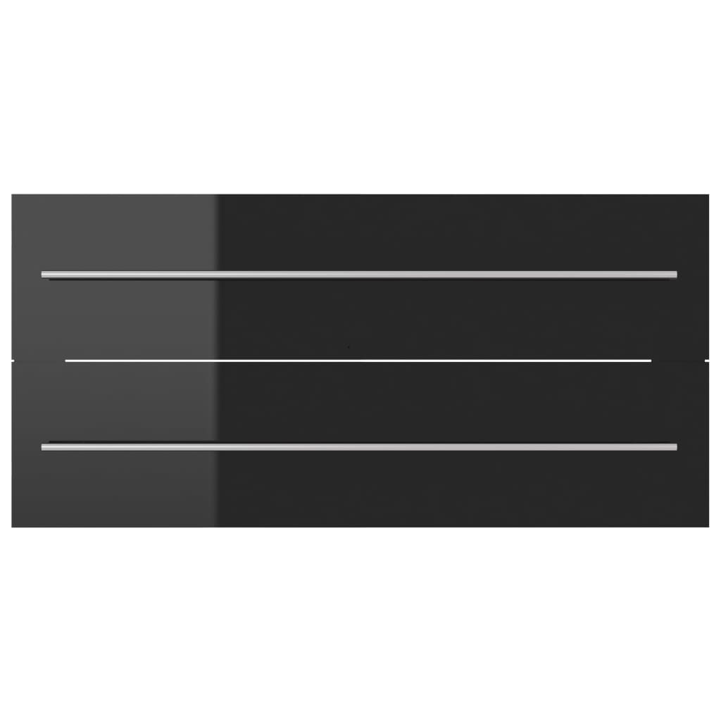 Armário lavatório 80x38,5x48 cm derivados de madeira preto