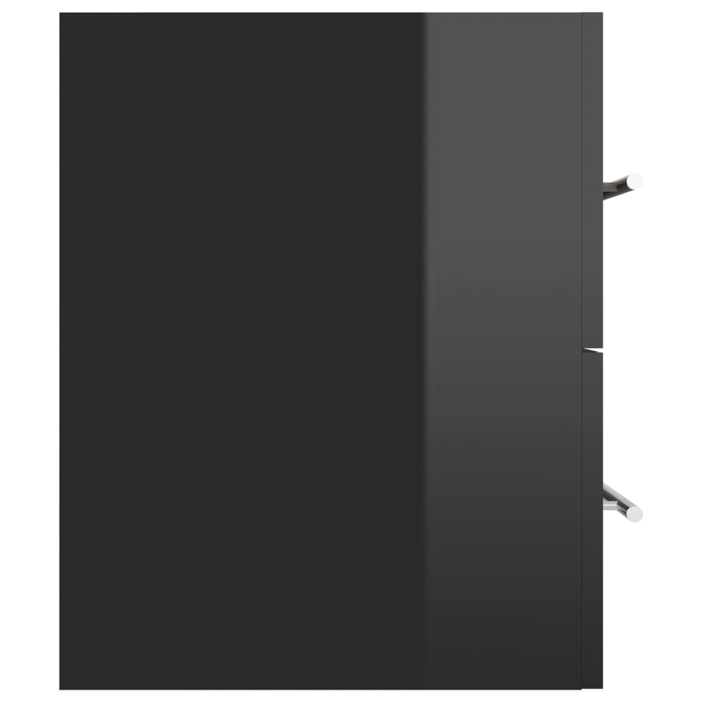 Armário lavatório 80x38,5x48 cm derivados de madeira preto