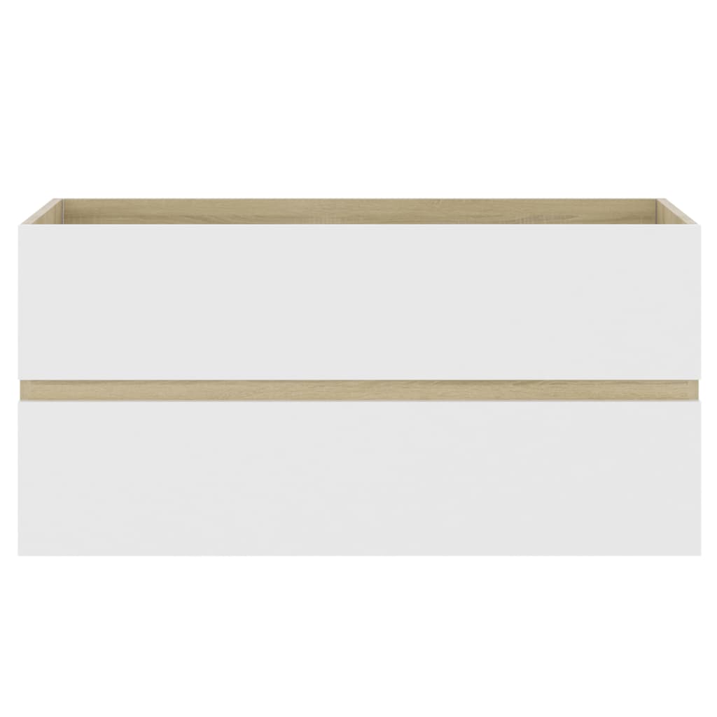 Armário lavatório derivados de madeira branco brilhante