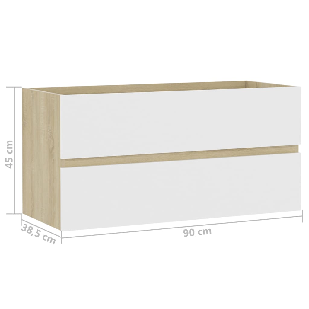 Armário lavatório derivados de madeira branco brilhante