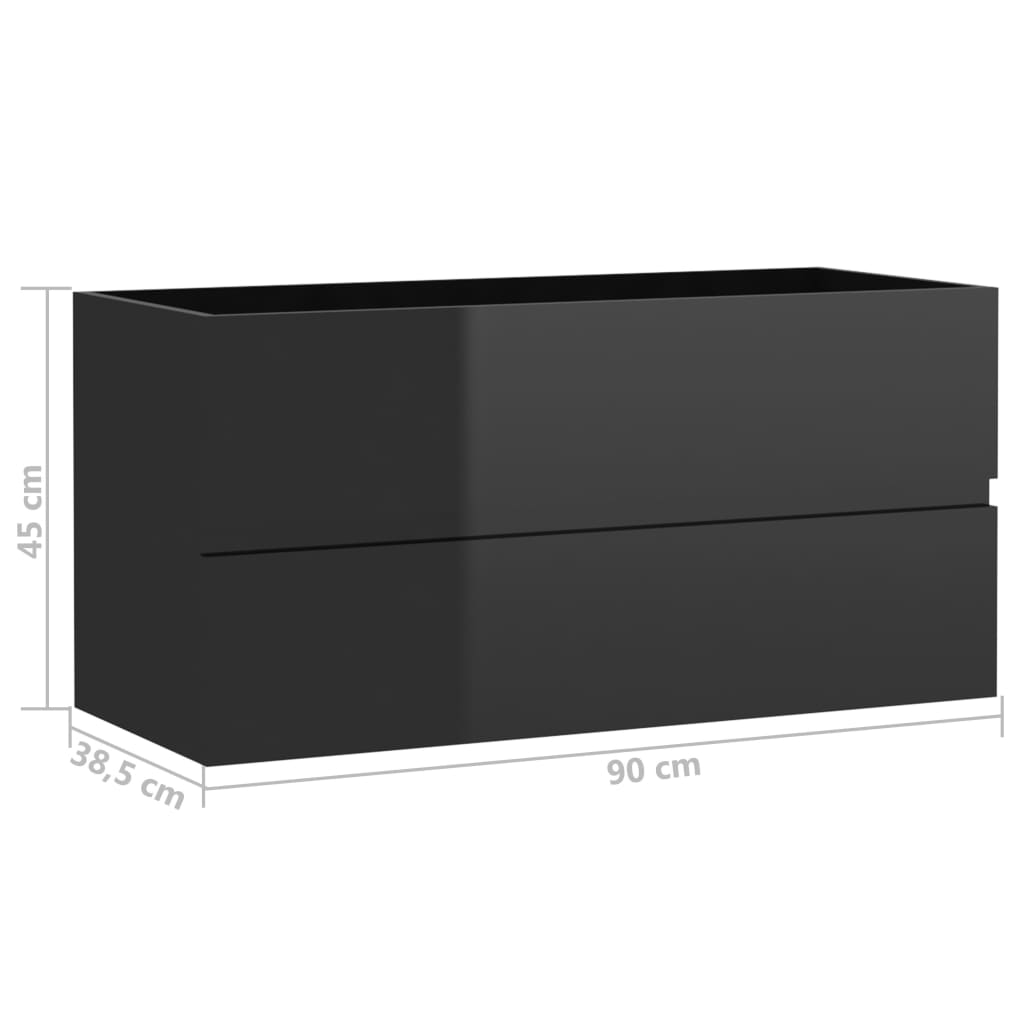 Armário lavatório derivados de madeira branco brilhante