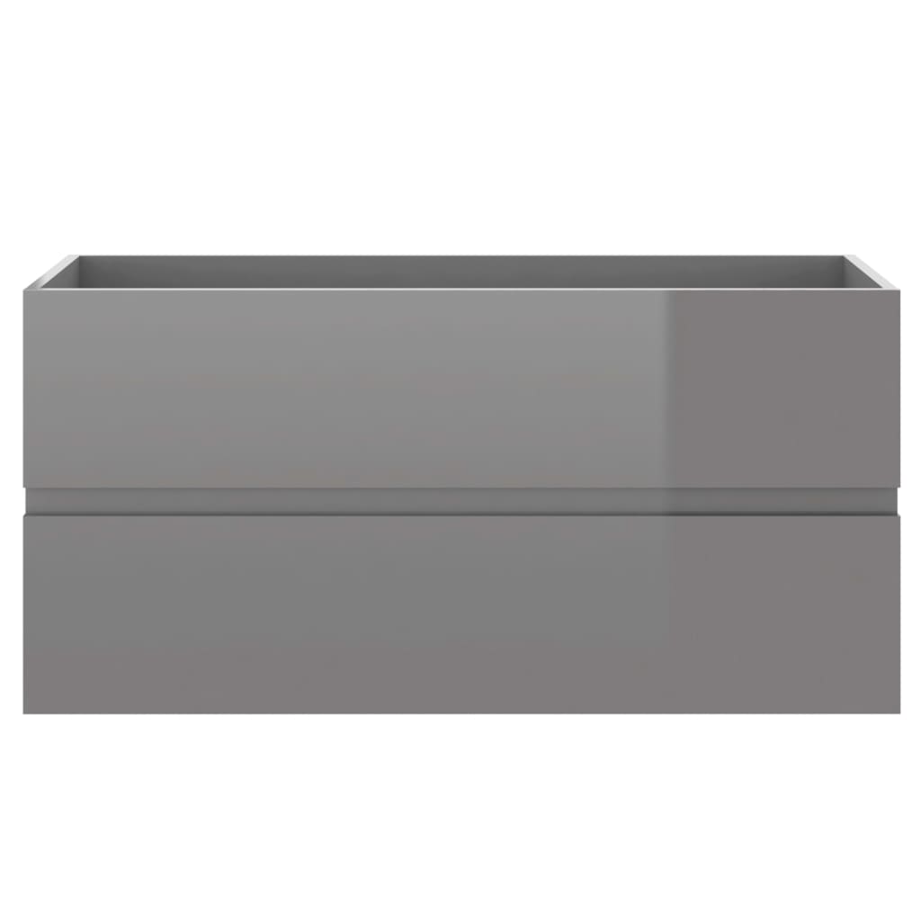 Armário lavatório derivados de madeira branco brilhante