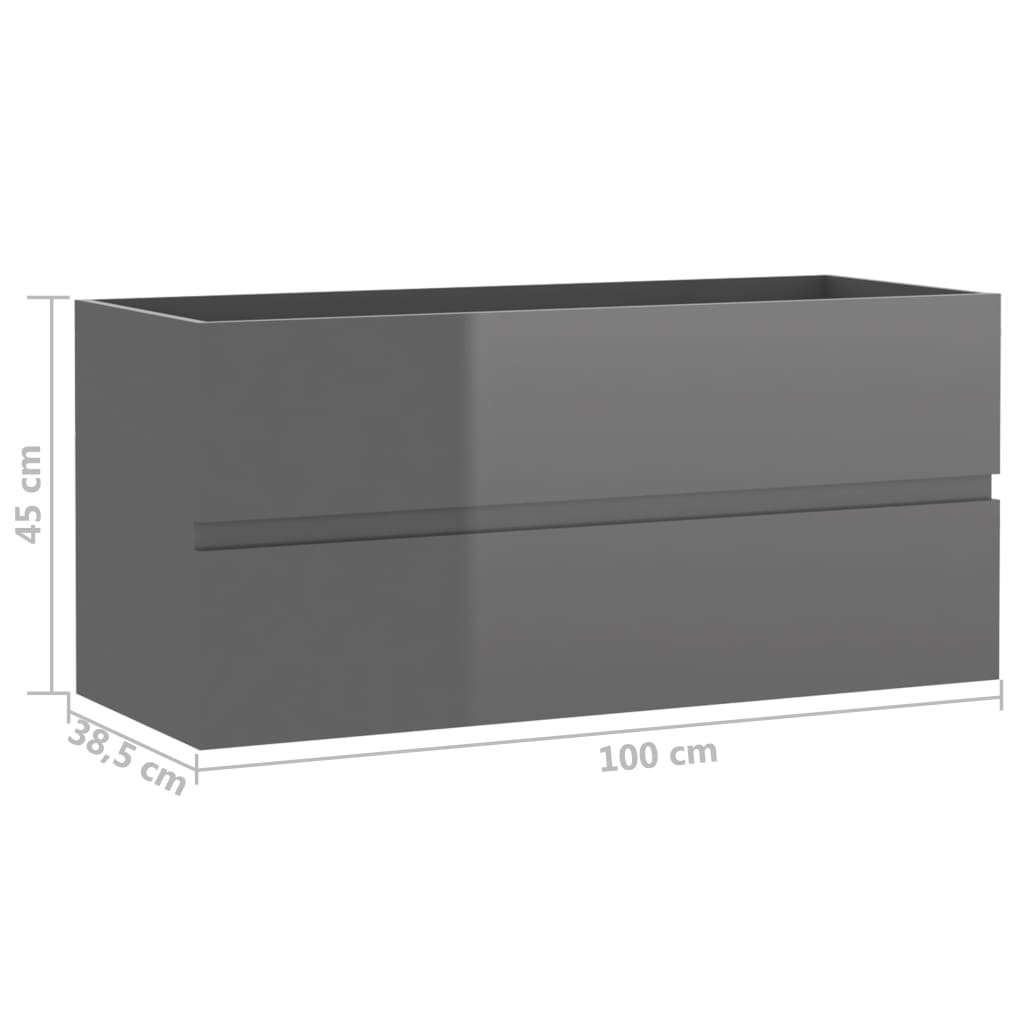 Armário lavatório derivados de madeira branco brilhante