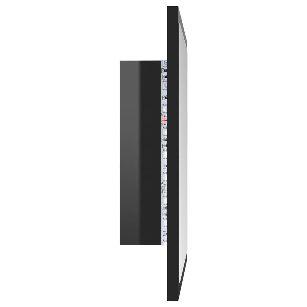 Espelho casa banho c/ LED 40x8,5x37cm acrílico branco brilhante