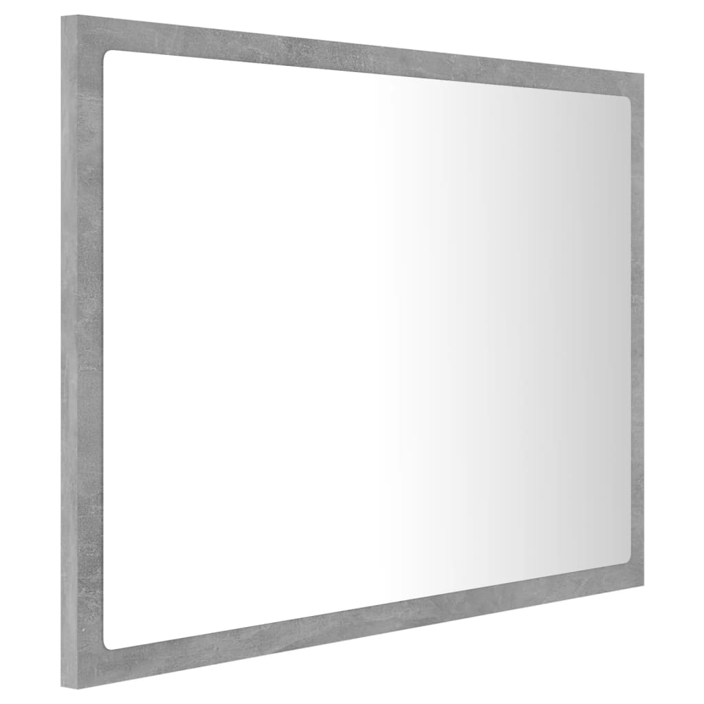Espelho casa banho c/ LED 60x8,5x37cm acrílico branco brilhante