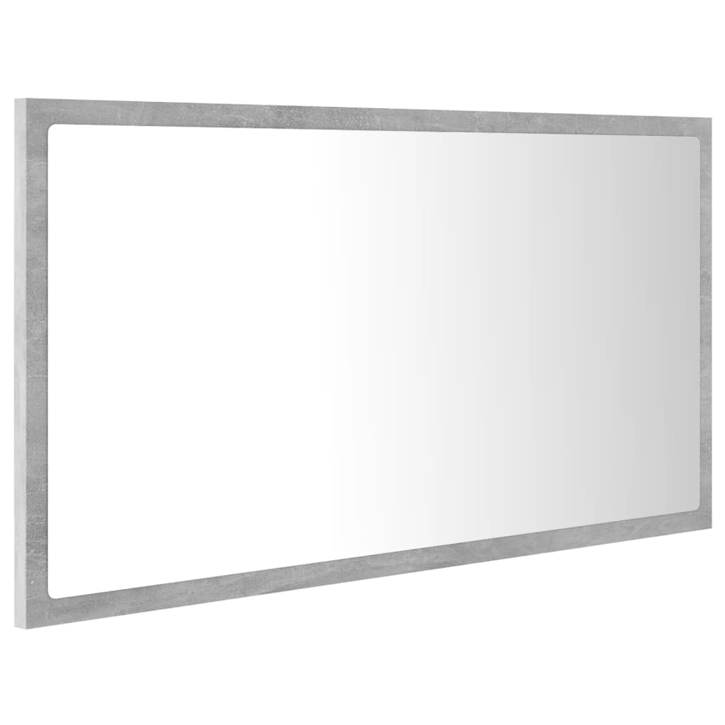 Espelho casa banho c/ LED 60x8,5x37cm acrílico branco brilhante