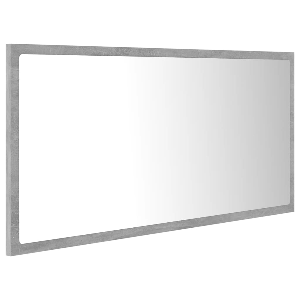 Espelho casa banho c/ LED 60x8,5x37cm acrílico branco brilhante